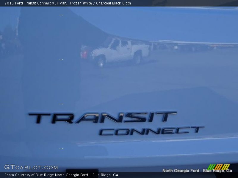 Frozen White / Charcoal Black Cloth 2015 Ford Transit Connect XLT Van