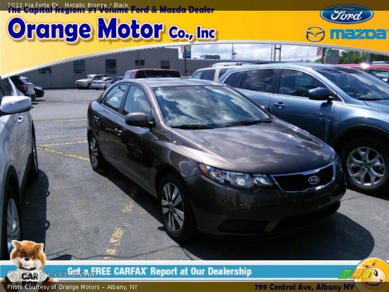 Metallic Bronze / Black 2013 Kia Forte EX