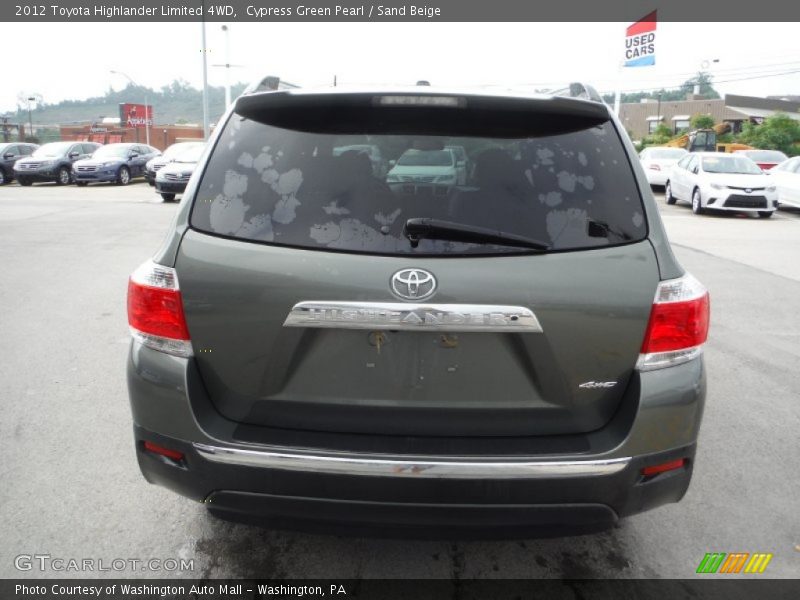 Cypress Green Pearl / Sand Beige 2012 Toyota Highlander Limited 4WD