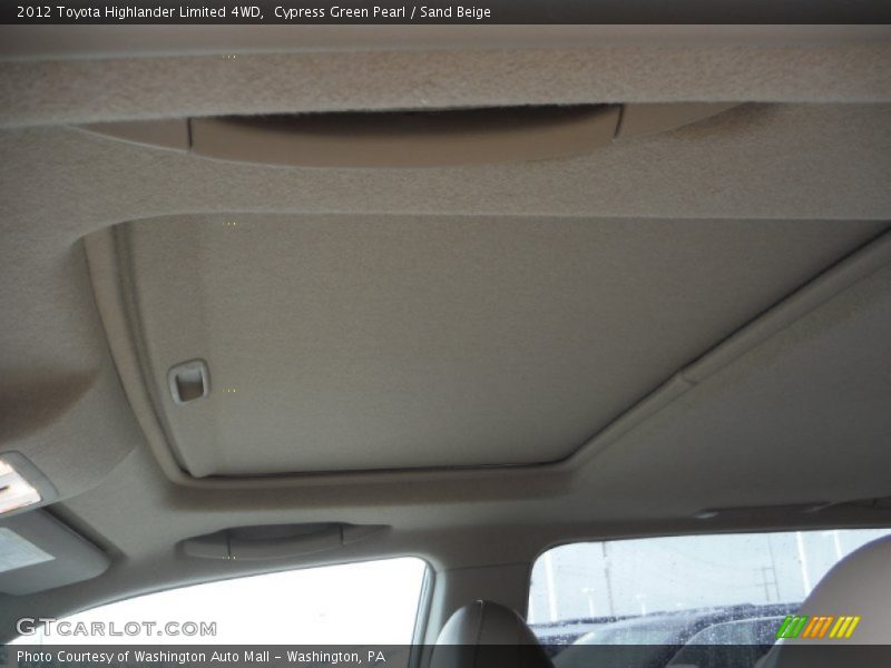 Cypress Green Pearl / Sand Beige 2012 Toyota Highlander Limited 4WD