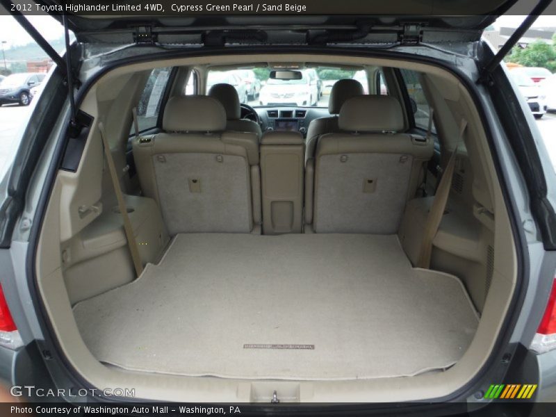 Cypress Green Pearl / Sand Beige 2012 Toyota Highlander Limited 4WD