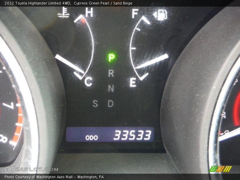 Cypress Green Pearl / Sand Beige 2012 Toyota Highlander Limited 4WD