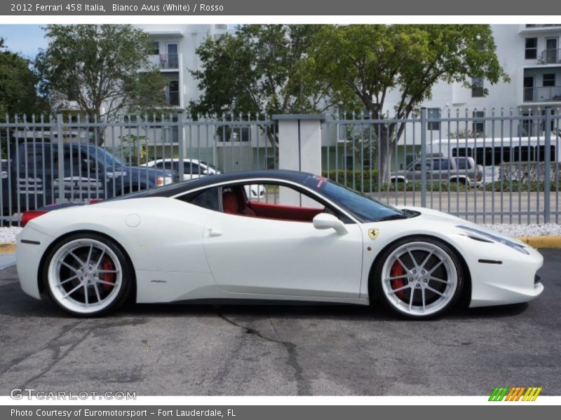 Bianco Avus (White) / Rosso 2012 Ferrari 458 Italia