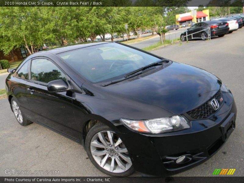 Crystal Black Pearl / Black 2010 Honda Civic Si Coupe