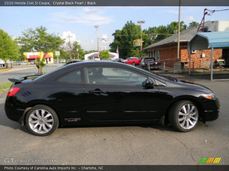 Crystal Black Pearl / Black 2010 Honda Civic Si Coupe