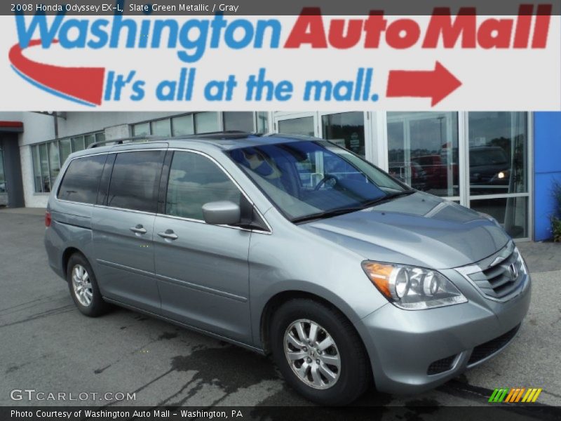 Slate Green Metallic / Gray 2008 Honda Odyssey EX-L