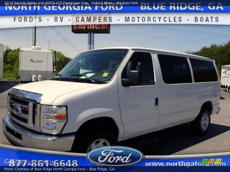 Oxford White / Medium Flint 2014 Ford E-Series Van E350 XLT Passenger Van