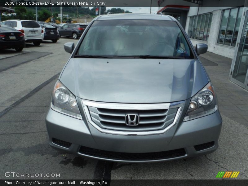 Slate Green Metallic / Gray 2008 Honda Odyssey EX-L