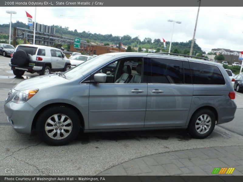 Slate Green Metallic / Gray 2008 Honda Odyssey EX-L