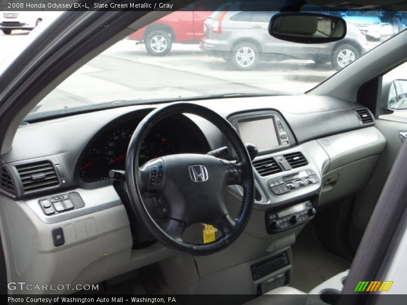 Slate Green Metallic / Gray 2008 Honda Odyssey EX-L
