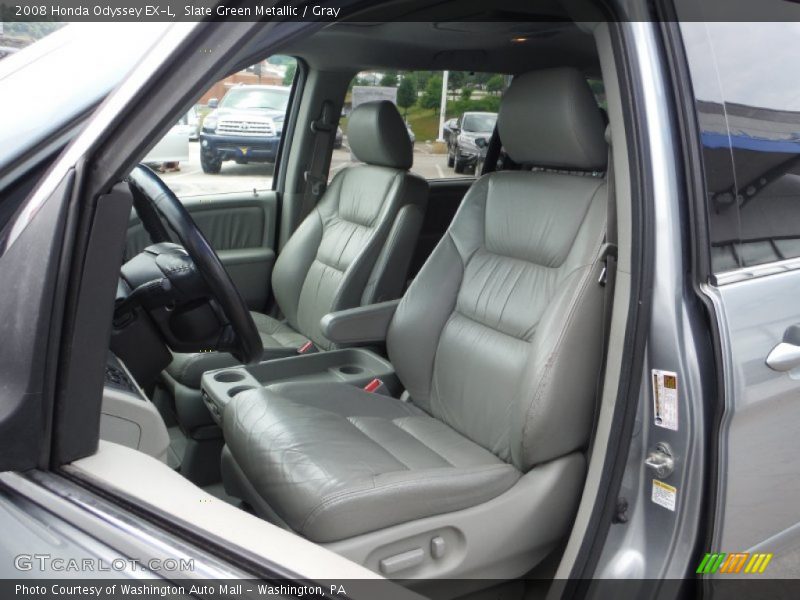 Slate Green Metallic / Gray 2008 Honda Odyssey EX-L