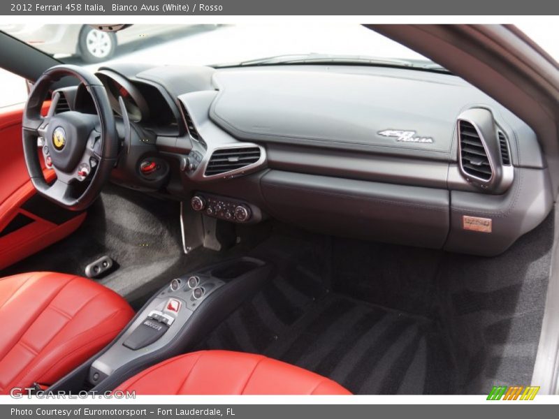 Bianco Avus (White) / Rosso 2012 Ferrari 458 Italia