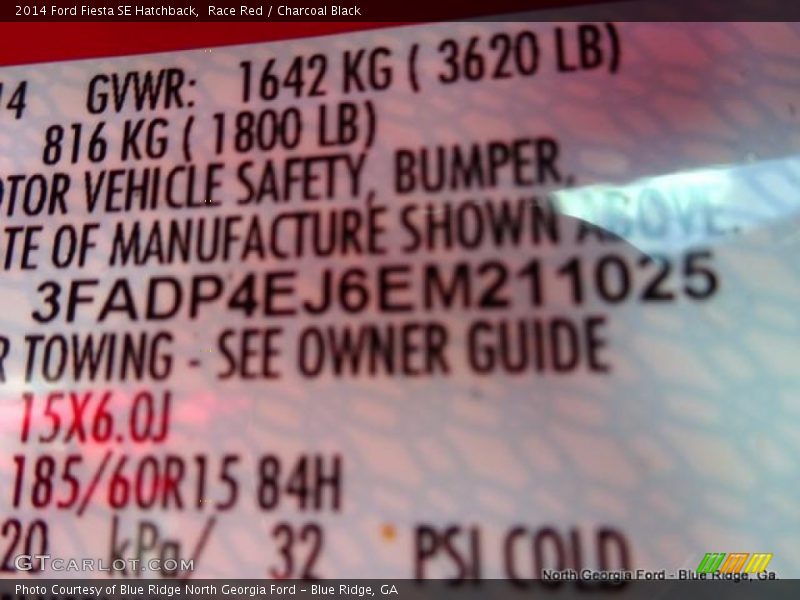 Race Red / Charcoal Black 2014 Ford Fiesta SE Hatchback