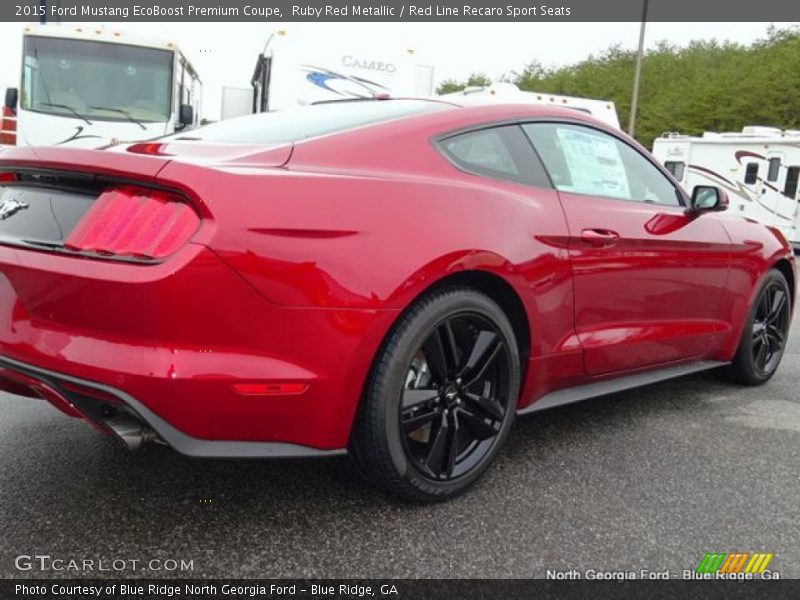 Ruby Red Metallic / Red Line Recaro Sport Seats 2015 Ford Mustang EcoBoost Premium Coupe