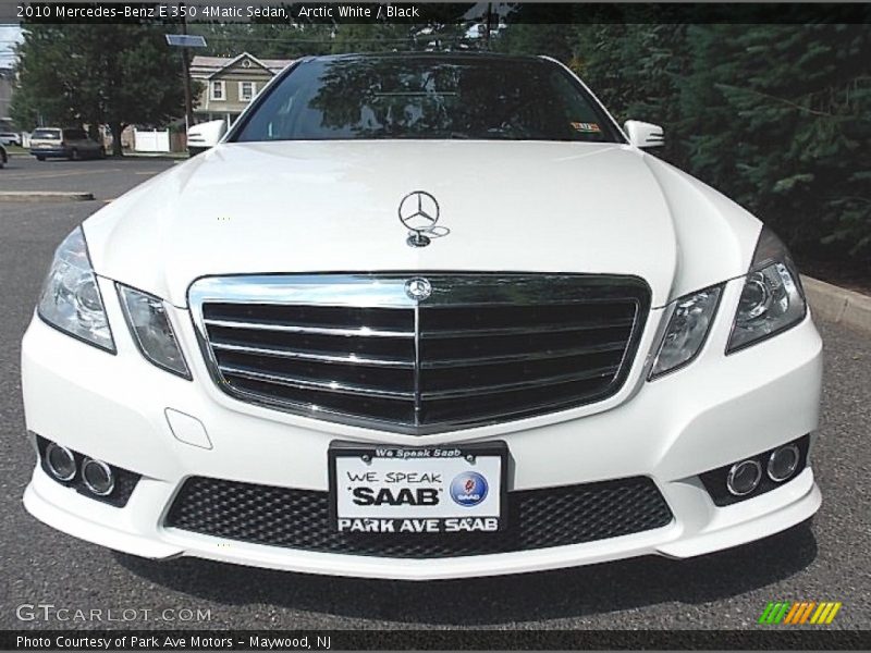 Arctic White / Black 2010 Mercedes-Benz E 350 4Matic Sedan