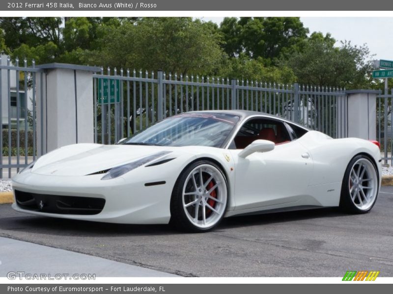 Bianco Avus (White) / Rosso 2012 Ferrari 458 Italia