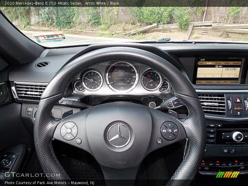 Arctic White / Black 2010 Mercedes-Benz E 350 4Matic Sedan