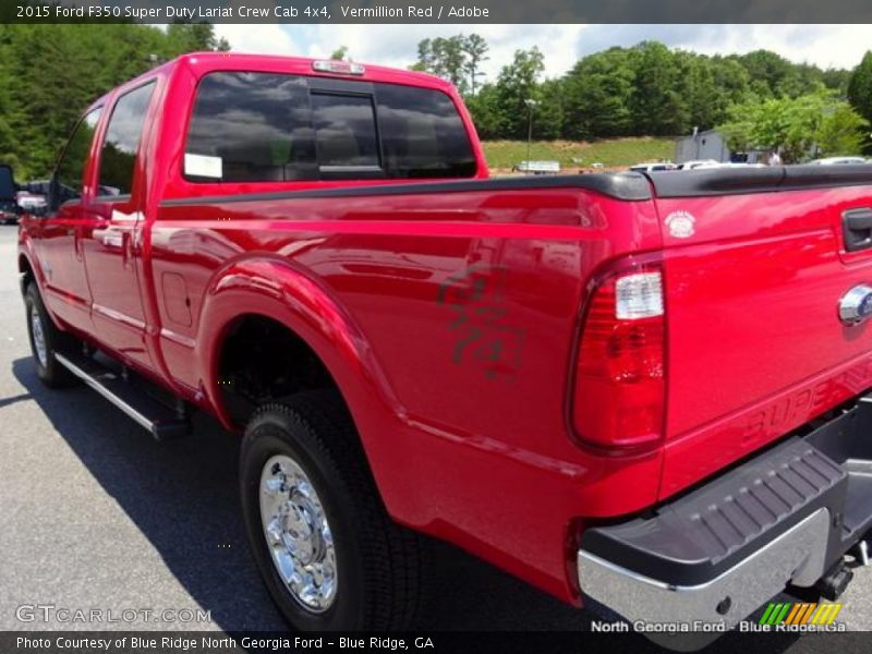 Vermillion Red / Adobe 2015 Ford F350 Super Duty Lariat Crew Cab 4x4