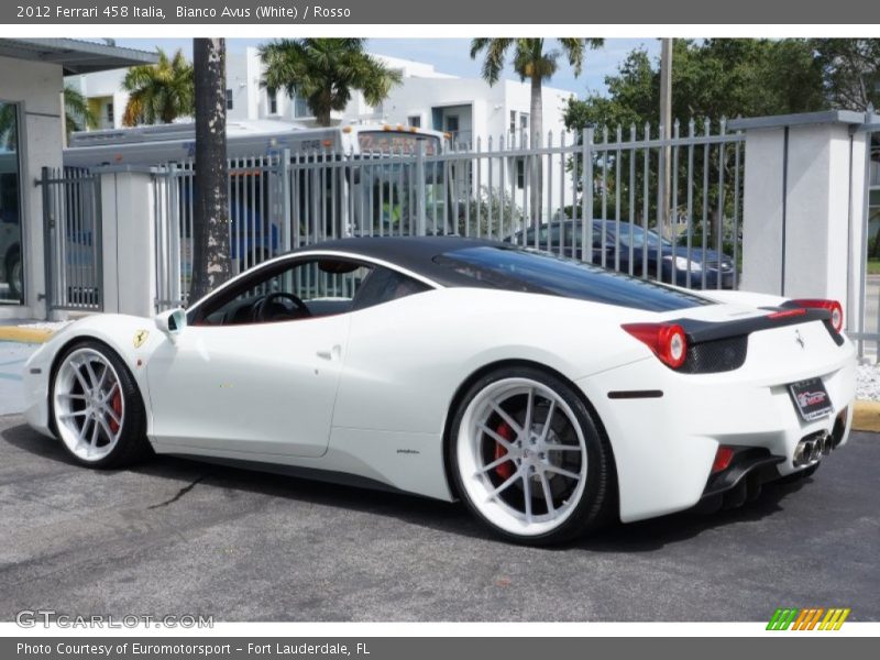 Bianco Avus (White) / Rosso 2012 Ferrari 458 Italia