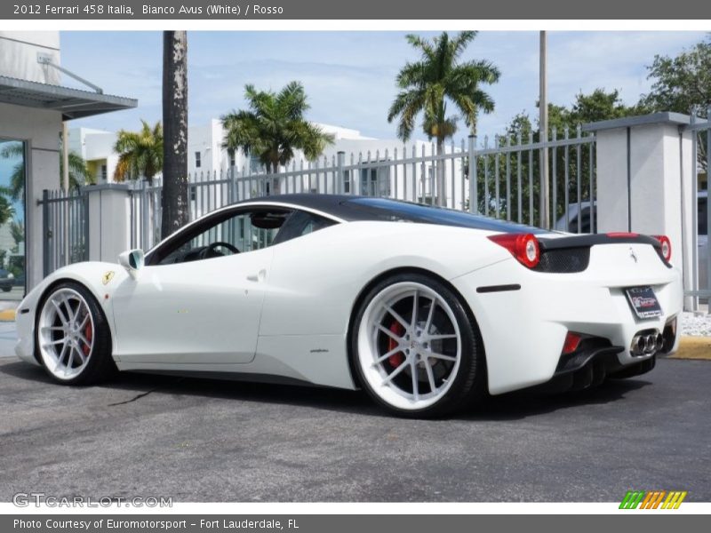 Bianco Avus (White) / Rosso 2012 Ferrari 458 Italia