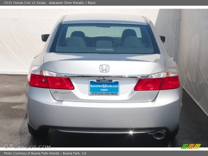 Alabaster Silver Metallic / Black 2015 Honda Civic LX Sedan