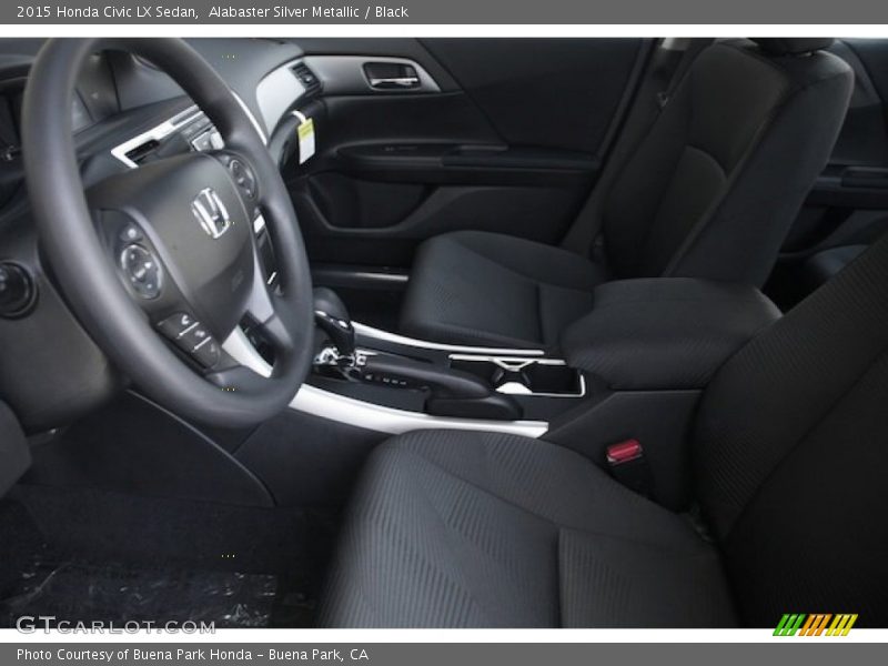 Alabaster Silver Metallic / Black 2015 Honda Civic LX Sedan