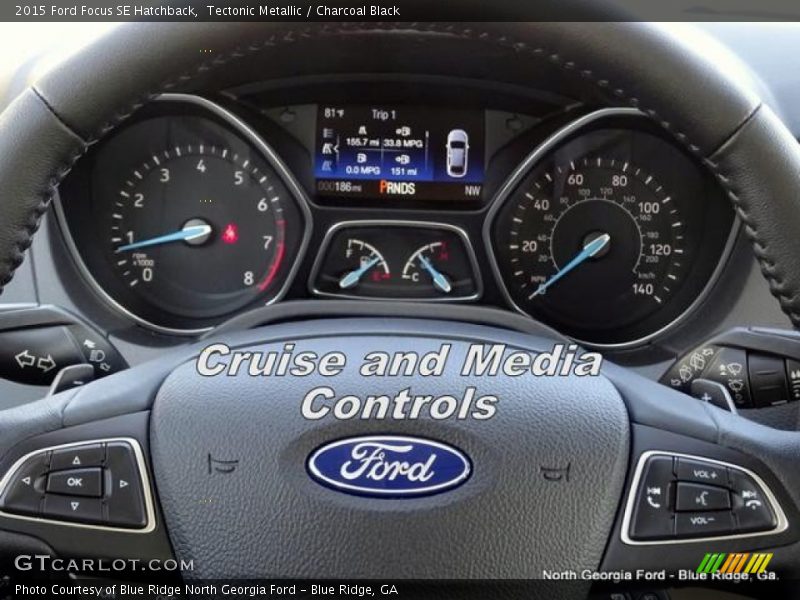Tectonic Metallic / Charcoal Black 2015 Ford Focus SE Hatchback