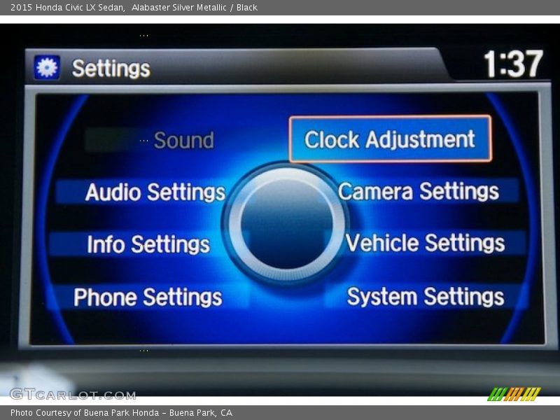 Alabaster Silver Metallic / Black 2015 Honda Civic LX Sedan