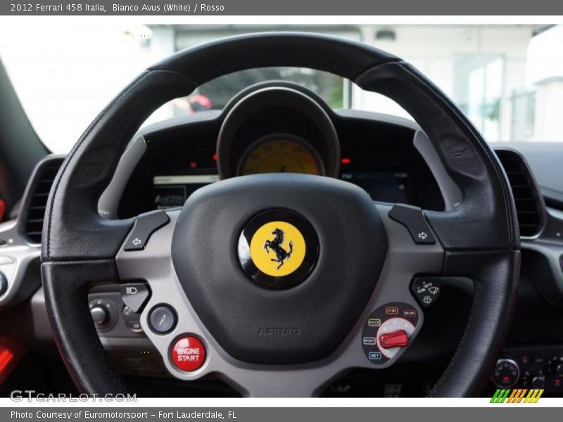 Bianco Avus (White) / Rosso 2012 Ferrari 458 Italia