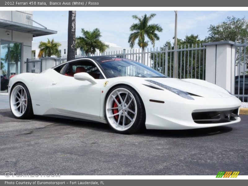 Bianco Avus (White) / Rosso 2012 Ferrari 458 Italia