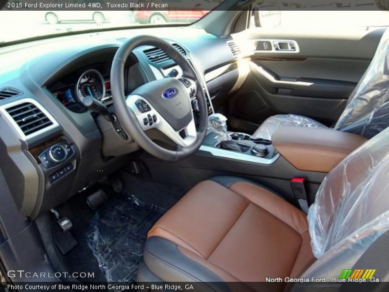 Tuxedo Black / Pecan 2015 Ford Explorer Limited 4WD