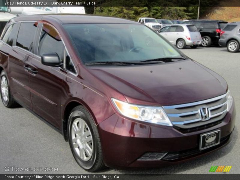 Dark Cherry Pearl / Beige 2013 Honda Odyssey LX