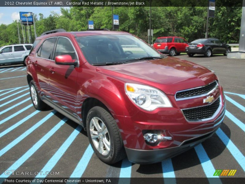 Cardinal Red Metallic / Brownstone/Jet Black 2012 Chevrolet Equinox LT AWD