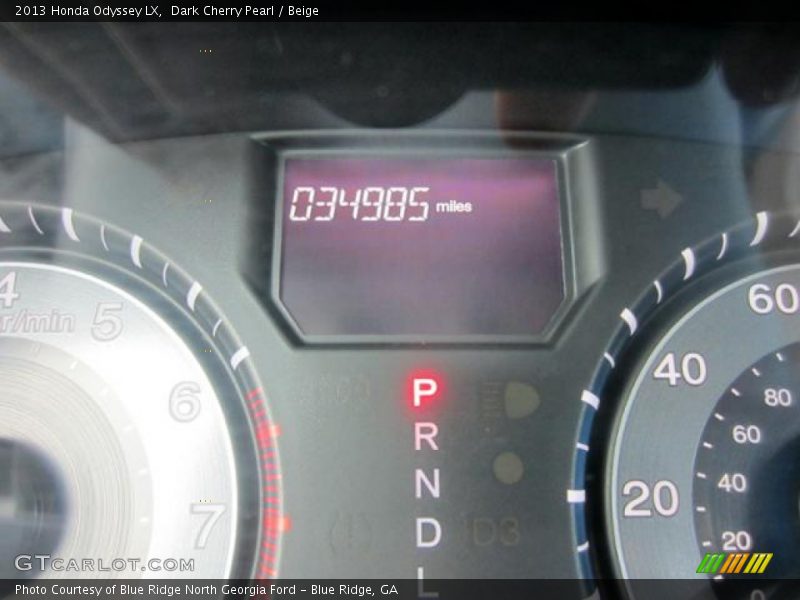 Dark Cherry Pearl / Beige 2013 Honda Odyssey LX
