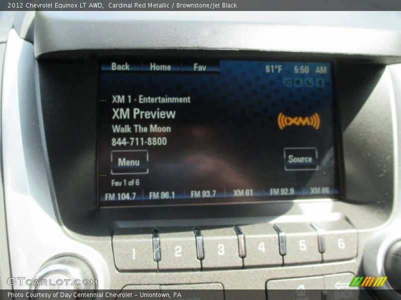 Cardinal Red Metallic / Brownstone/Jet Black 2012 Chevrolet Equinox LT AWD