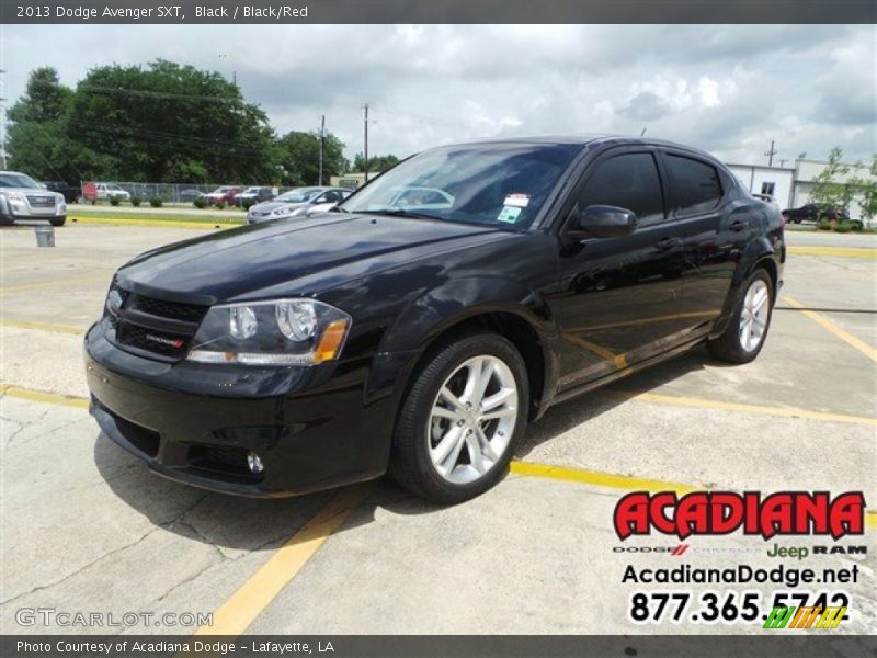 Black / Black/Red 2013 Dodge Avenger SXT