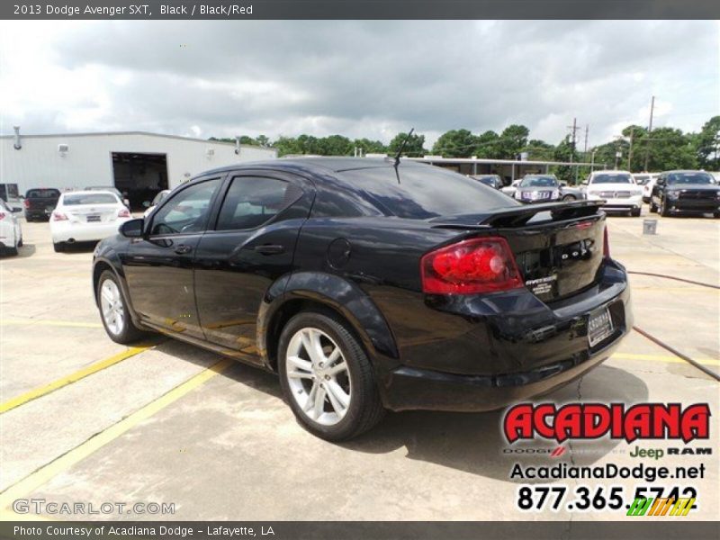Black / Black/Red 2013 Dodge Avenger SXT