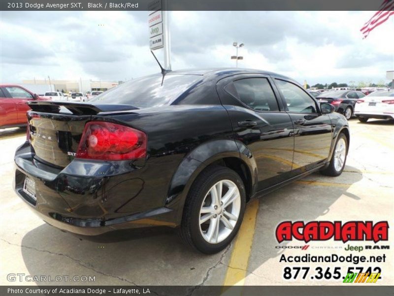 Black / Black/Red 2013 Dodge Avenger SXT
