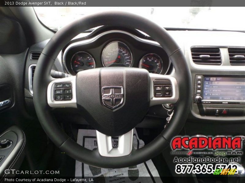 Black / Black/Red 2013 Dodge Avenger SXT