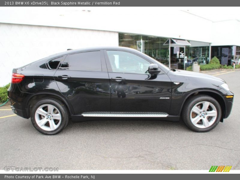 Black Sapphire Metallic / Vermillion Red 2013 BMW X6 xDrive35i