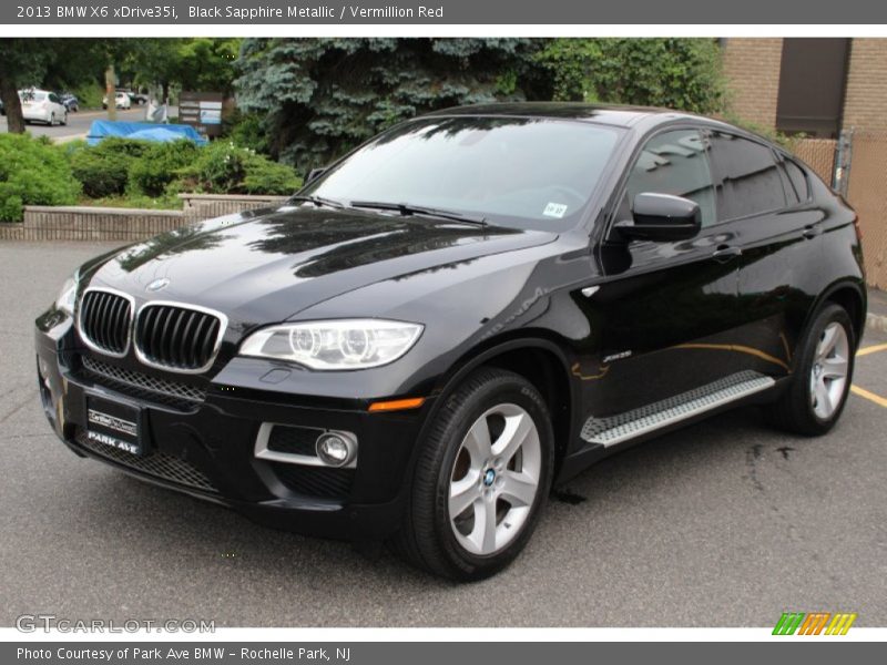 Black Sapphire Metallic / Vermillion Red 2013 BMW X6 xDrive35i