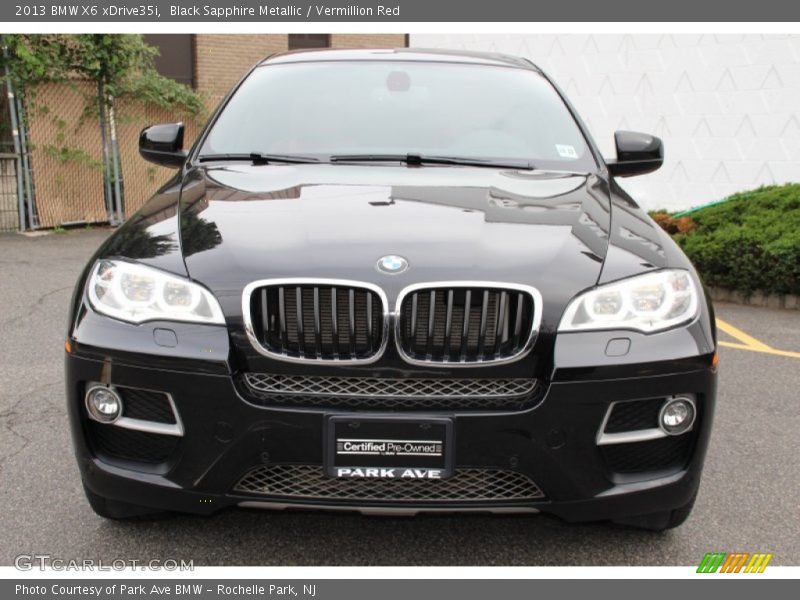 Black Sapphire Metallic / Vermillion Red 2013 BMW X6 xDrive35i
