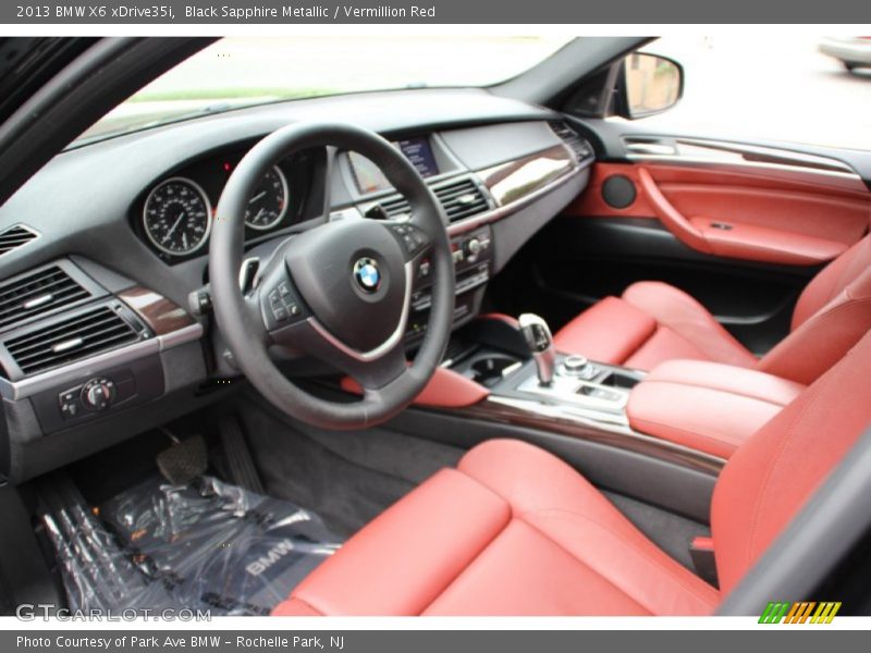 Black Sapphire Metallic / Vermillion Red 2013 BMW X6 xDrive35i