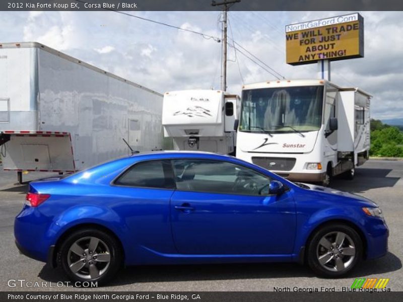 Corsa Blue / Black 2012 Kia Forte Koup EX