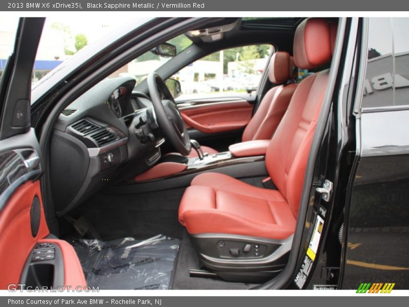 Black Sapphire Metallic / Vermillion Red 2013 BMW X6 xDrive35i
