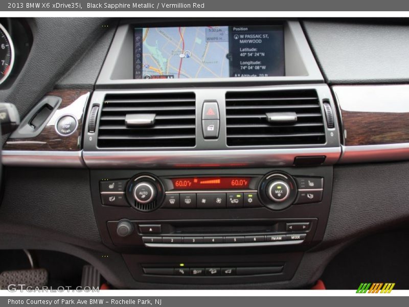 Black Sapphire Metallic / Vermillion Red 2013 BMW X6 xDrive35i