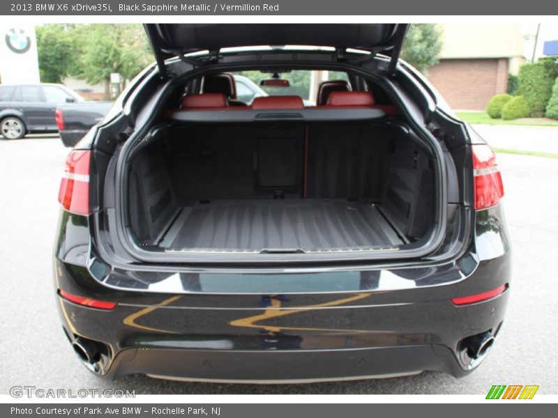 Black Sapphire Metallic / Vermillion Red 2013 BMW X6 xDrive35i