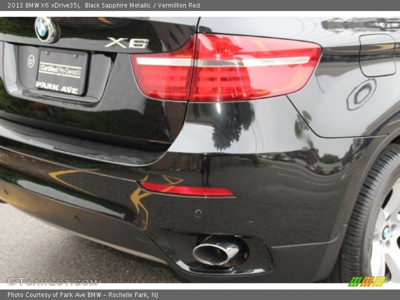 Black Sapphire Metallic / Vermillion Red 2013 BMW X6 xDrive35i