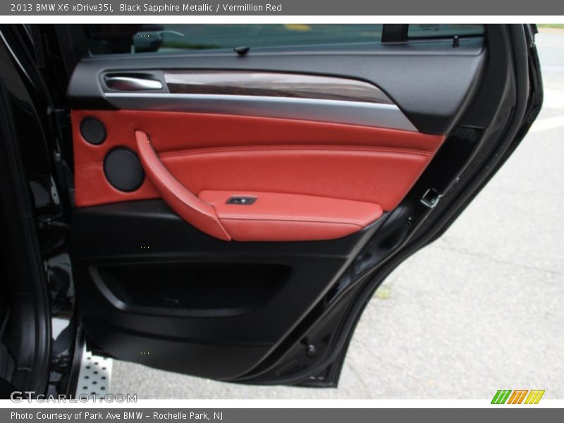 Black Sapphire Metallic / Vermillion Red 2013 BMW X6 xDrive35i