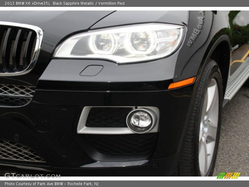 Black Sapphire Metallic / Vermillion Red 2013 BMW X6 xDrive35i